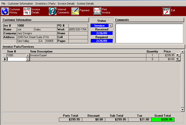 Invoice Expert Screenshot